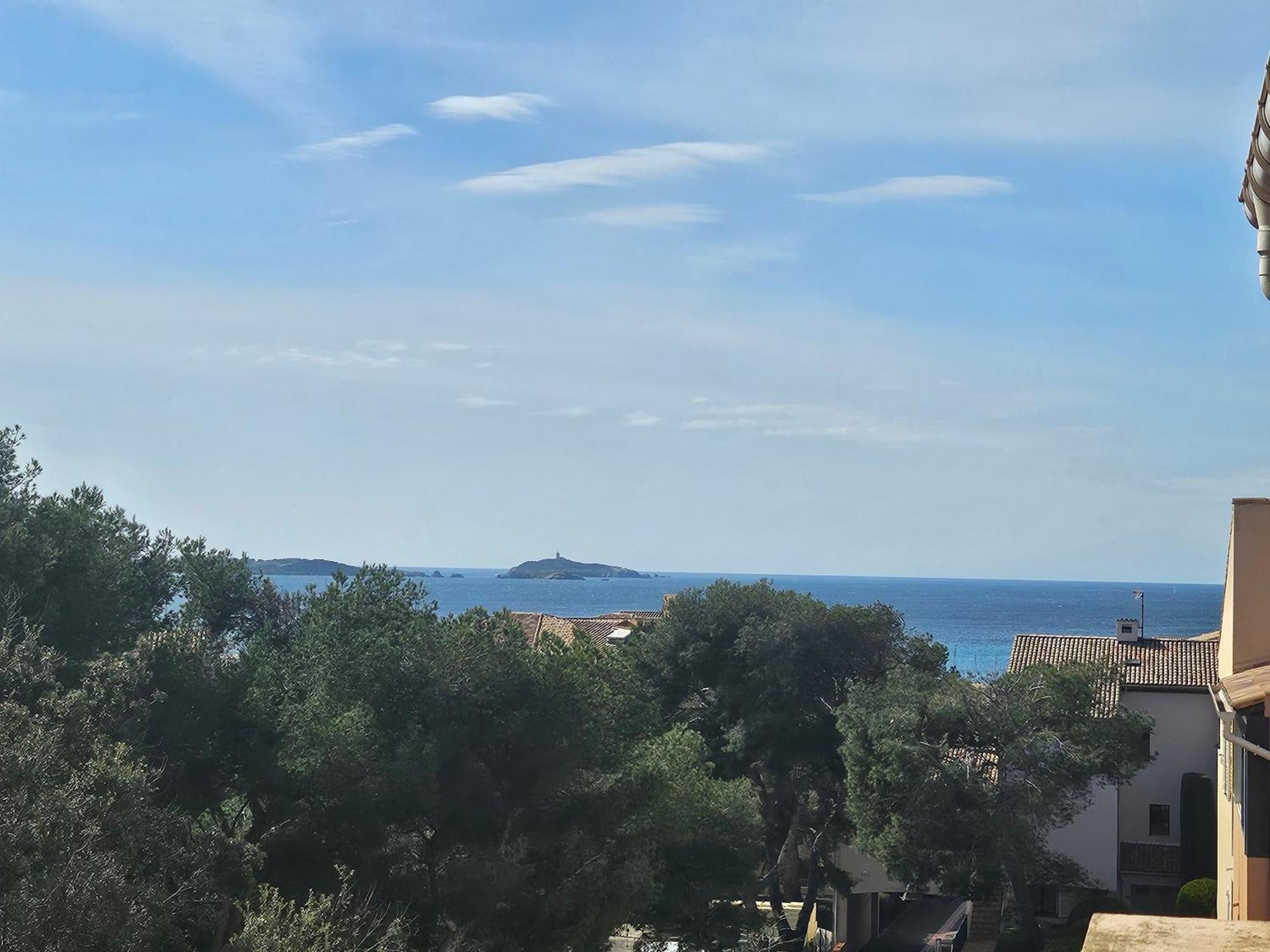 Domaine De La Coudouliere, T2 Climatise Terrasse Vue Mer Sans Vis A Vis Plage A 100M Six-Fours-les-Plages Ruang foto