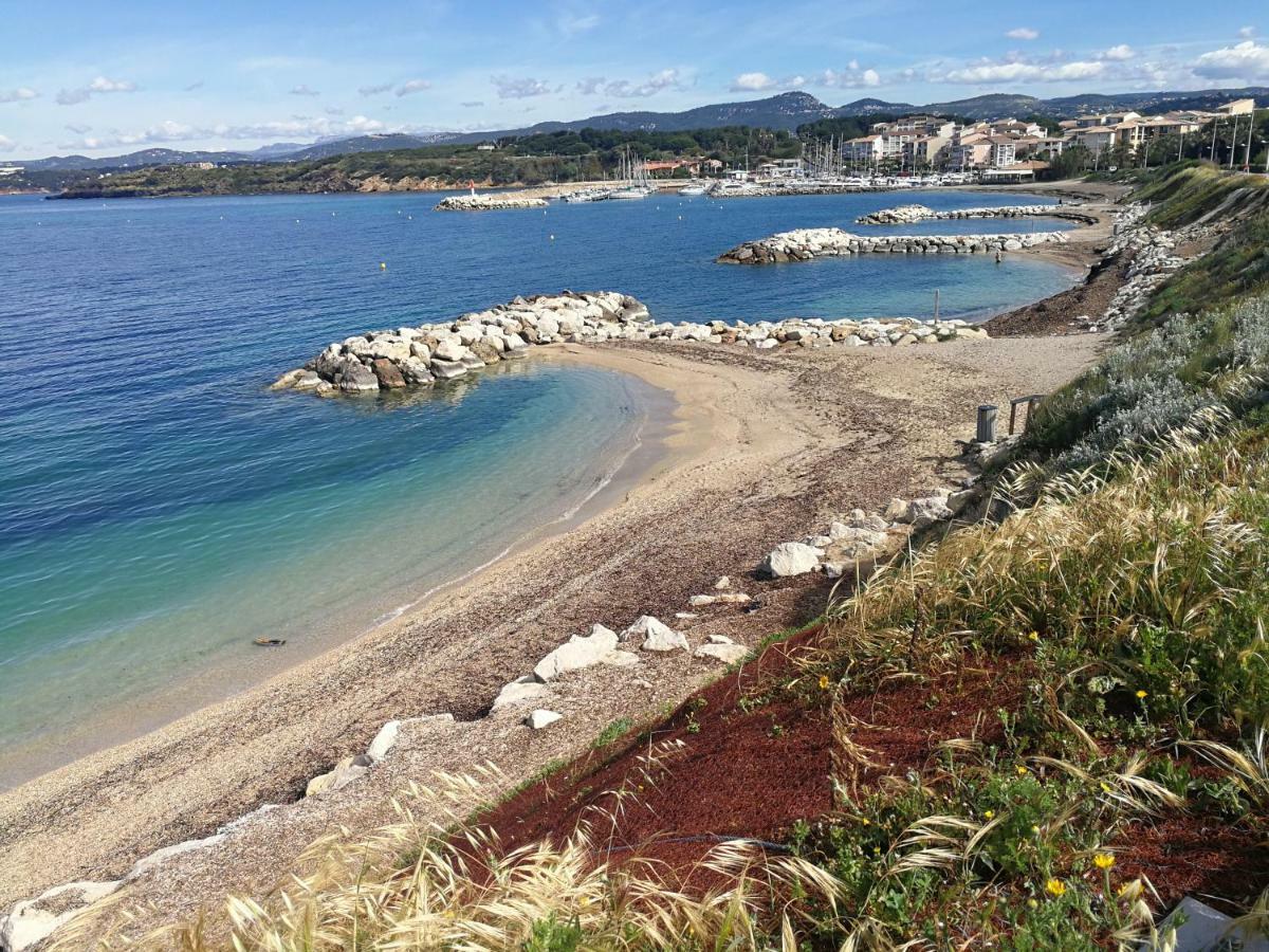 Domaine De La Coudouliere, T2 Climatise Terrasse Vue Mer Sans Vis A Vis Plage A 100M Six-Fours-les-Plages Bagian luar foto