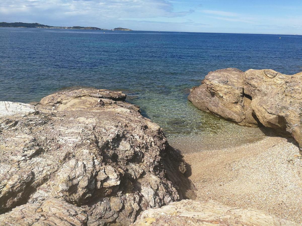 Domaine De La Coudouliere, T2 Climatise Terrasse Vue Mer Sans Vis A Vis Plage A 100M Six-Fours-les-Plages Bagian luar foto