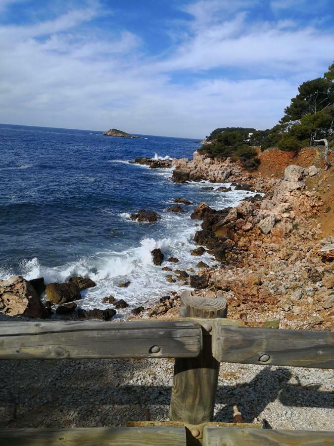 Domaine De La Coudouliere, T2 Climatise Terrasse Vue Mer Sans Vis A Vis Plage A 100M Six-Fours-les-Plages Bagian luar foto